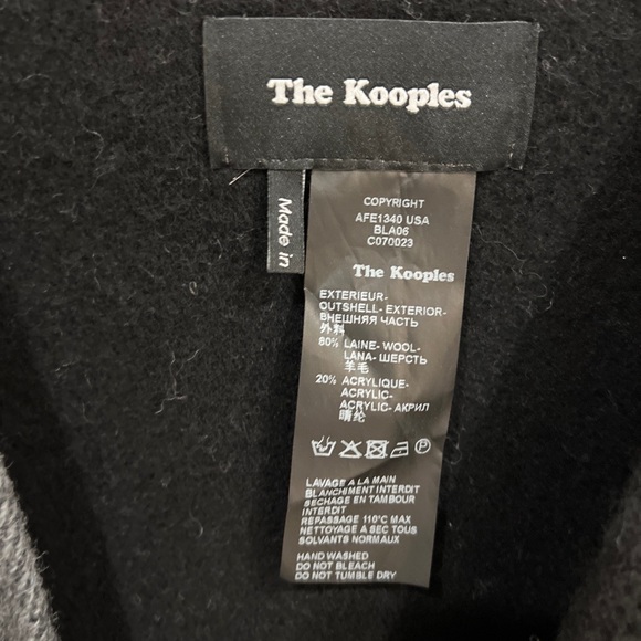 The kooples poncho fringe scarf cape plaid wool - Picture 4 of 4